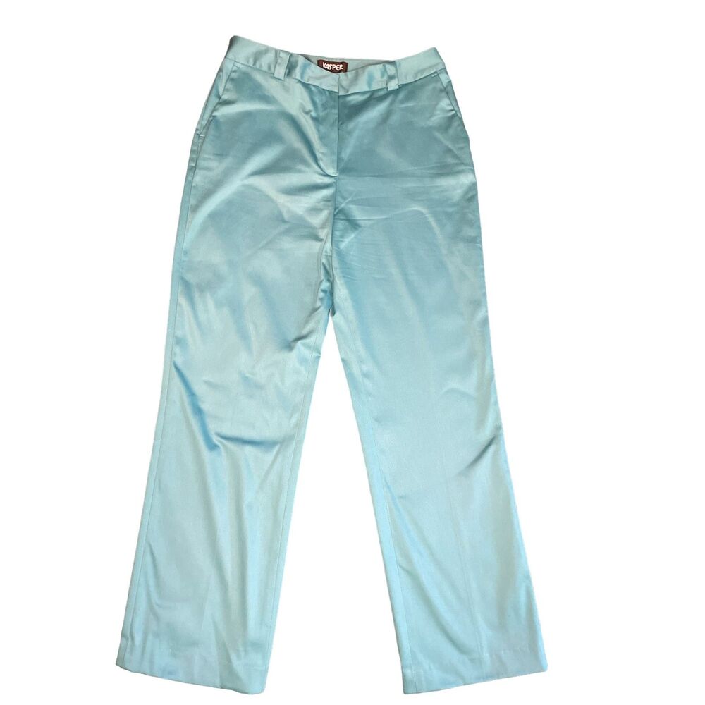 Kasper Women's Satin Lined Dress Pants Light Blue Sz. 10